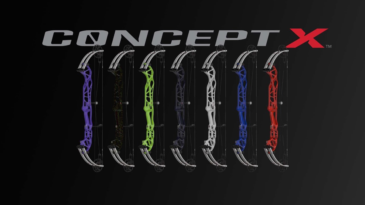 Hoyt Concept X compound bow displayed at Sarasota Archery Academy custom bow shop