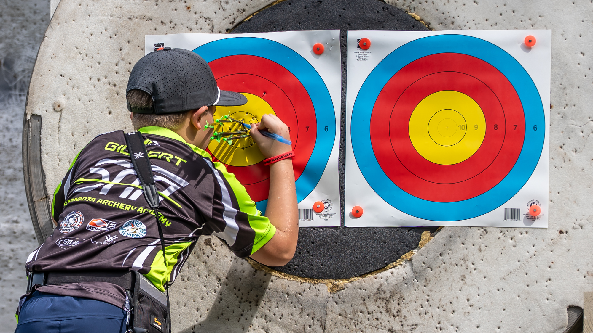 Sarasota Archery Academy athletes competing at a USA Archery tournament in Florida