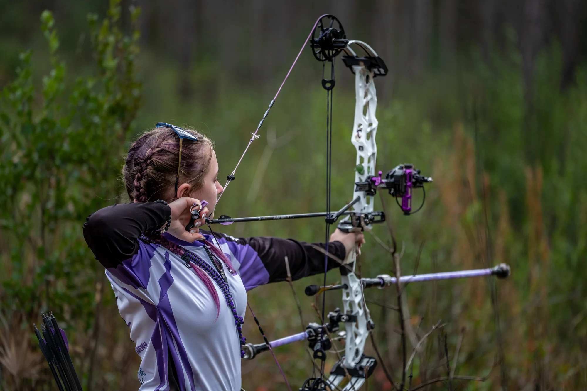 Upper 12's program athletes competing in ASA 3D archery in Sarasota, Florida